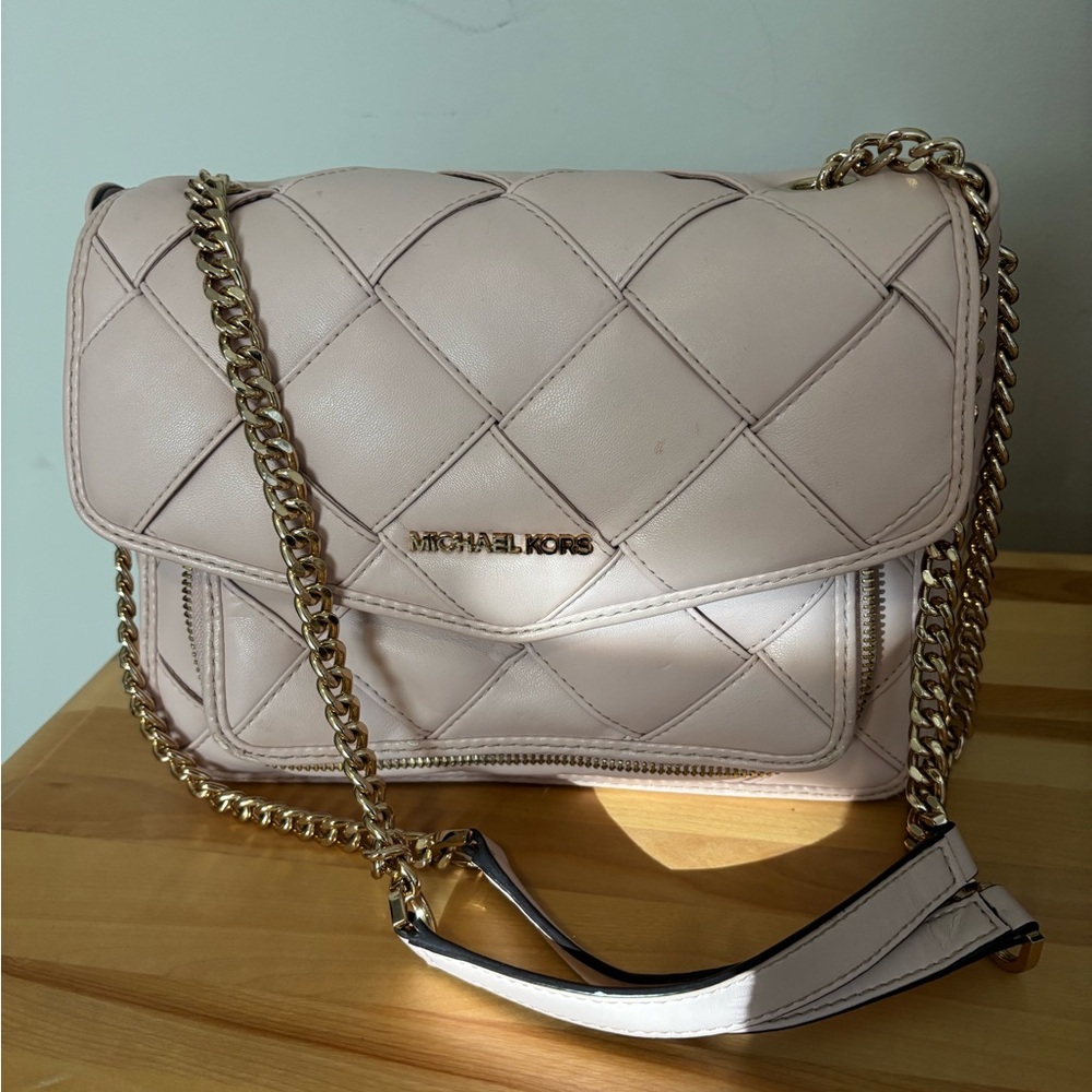 Michael Kors Blush Quilted Shoulder Bag